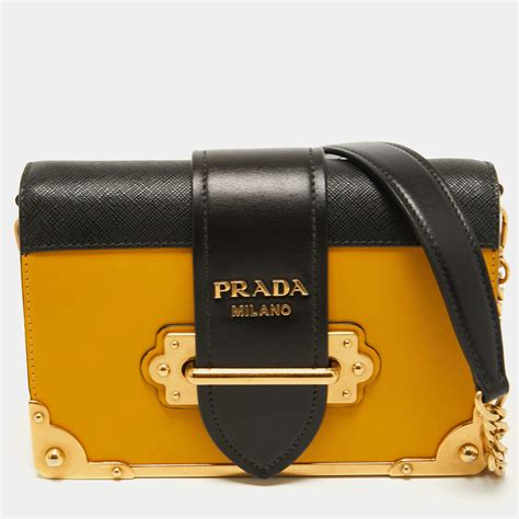 prada yellow bag price|prada cahier leather bag.